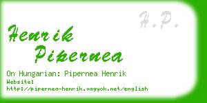 henrik pipernea business card
